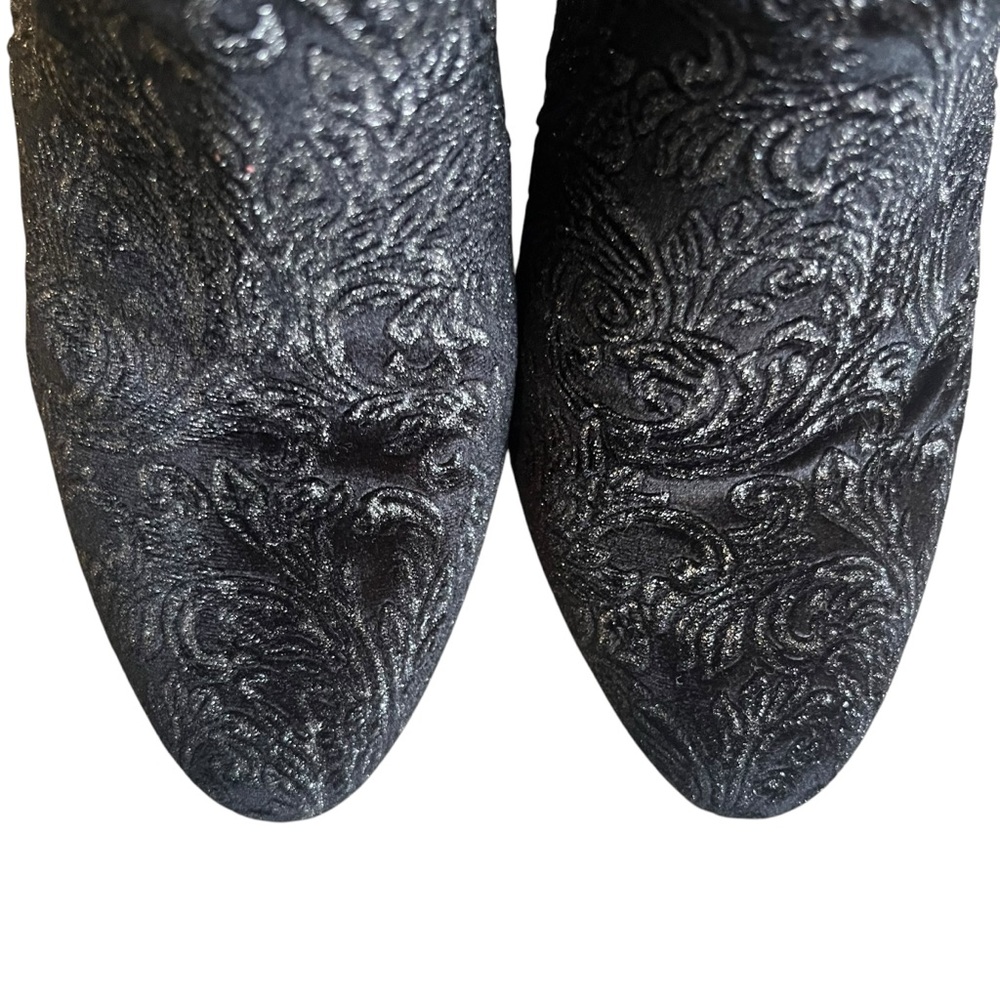 AQUAZZURA So Me Bootie sz 37.5 US 7.5 Imperial forest velvet black sock boot - Picture 8 of 11